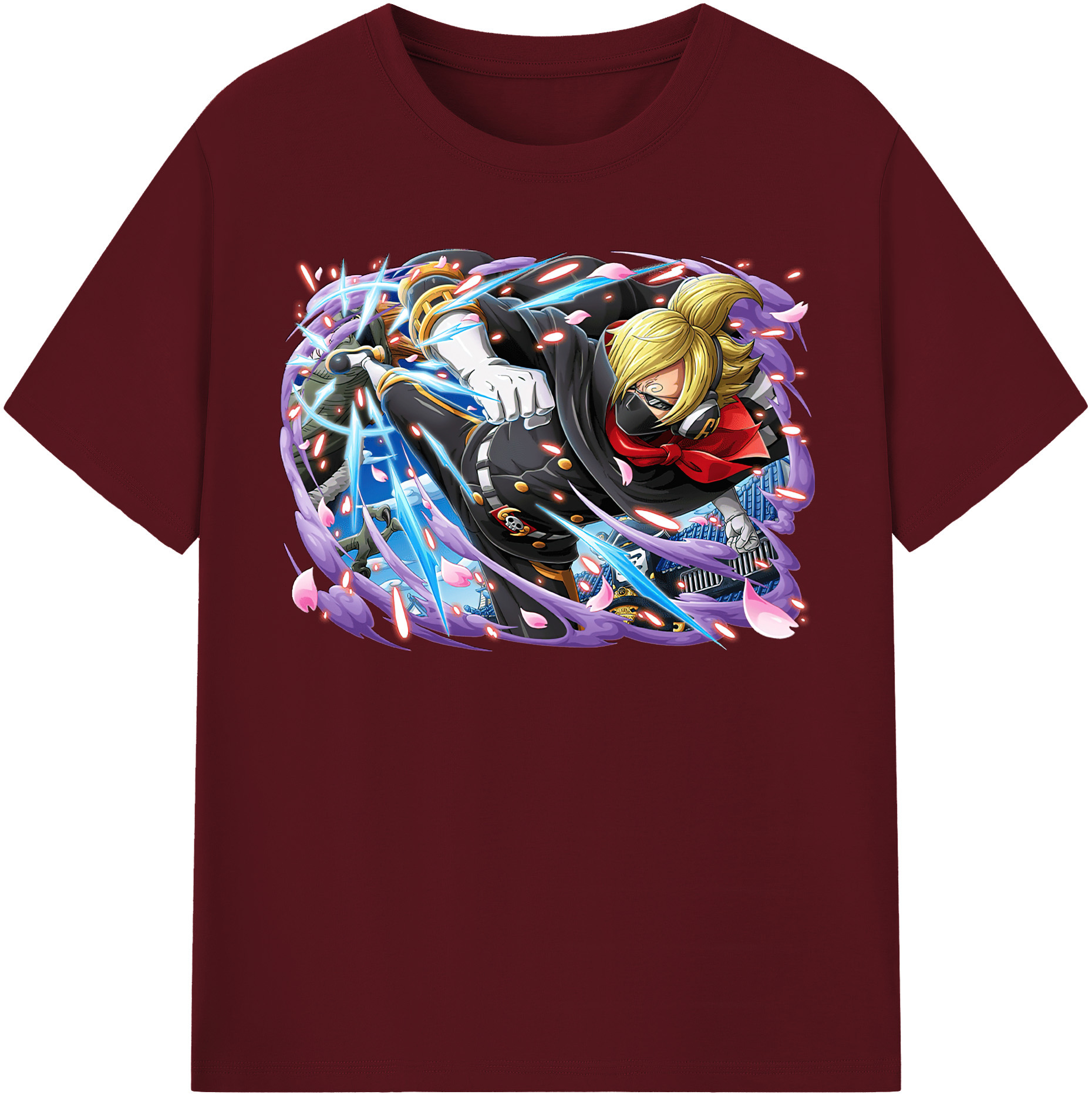 ワンピース サンジ ONE PIECE Sanji 綿100％半袖Tシャツ（フロントプリント）